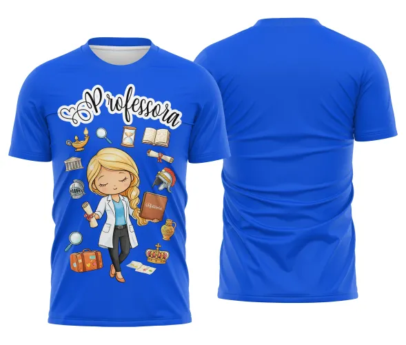 Camiseta Professora – Estampa Fofa e Confortável para Aula