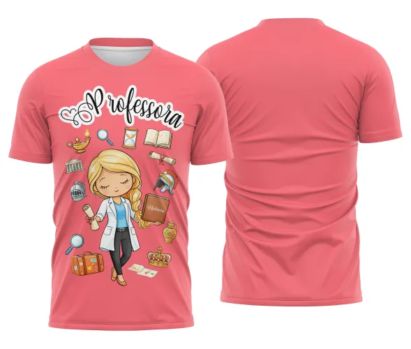 Camiseta Professora – Estampa Fofa e Confortável para Aula