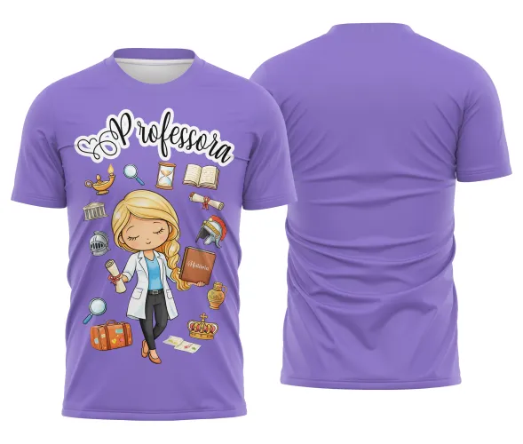 Camiseta Professora – Estampa Fofa e Confortável para Aula