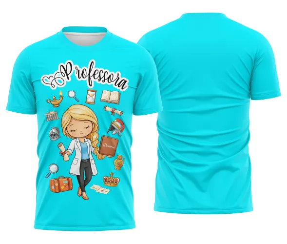 Camiseta Professora – Estampa Fofa e Confortável para Aula