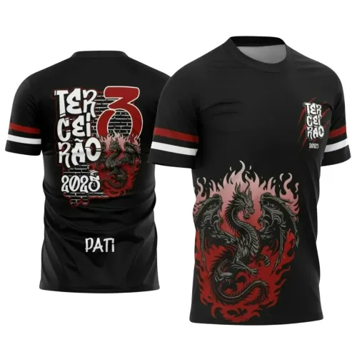 Camiseta Terceirão Dragão 2025 com Estampa Escolar Irada