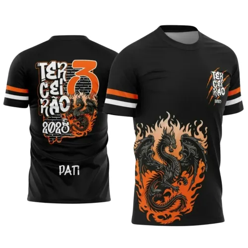 Camiseta Terceirão Dragão 2025 com Estampa Escolar Irada