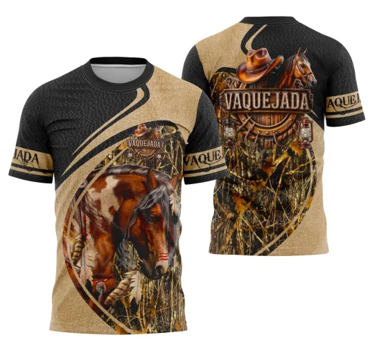 Camiseta Vaquejada Country para Cavalgada Estilo Sertanejo