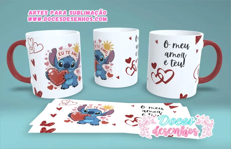 Caneca Stitch Apaixonado – Arte Criativa e Exclusiva