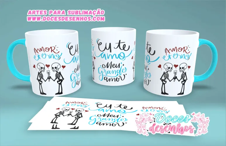 Caneca romântica para namorados personalizada e criativa