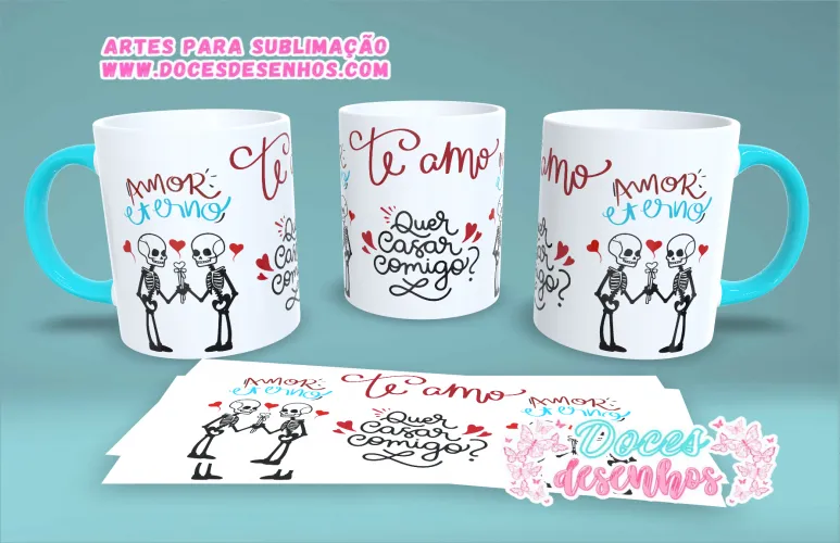Caneca romântica para namorados personalizada e criativa