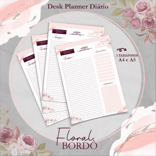 Capas Alfabeto Floral Bordô