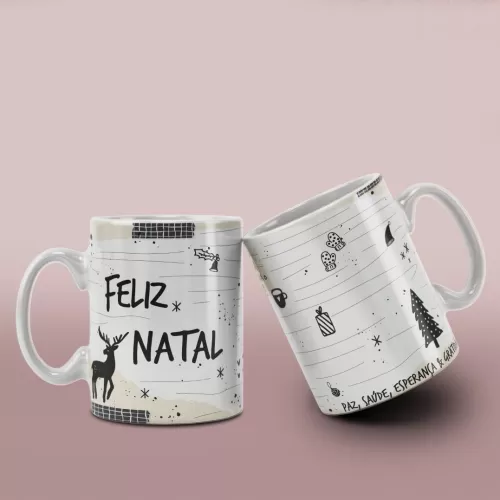 Coleção Canecas Natal Minimalista 2023 – Fernanda Yuki