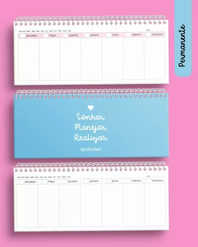 Combo 8 arquivos Desk Planner Semanal Permanente e Datado 2024 – Bicho Papel