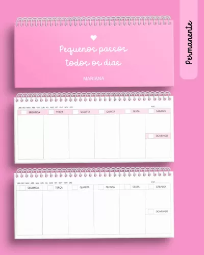 Combo 8 arquivos Desk Planner Semanal Permanente e Datado 2024 – Bicho Papel