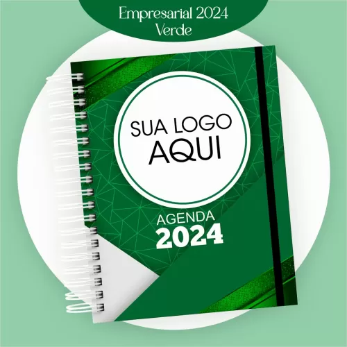 Combo Agendamento Empresarial – Verde 2024 – Pamella Vieira