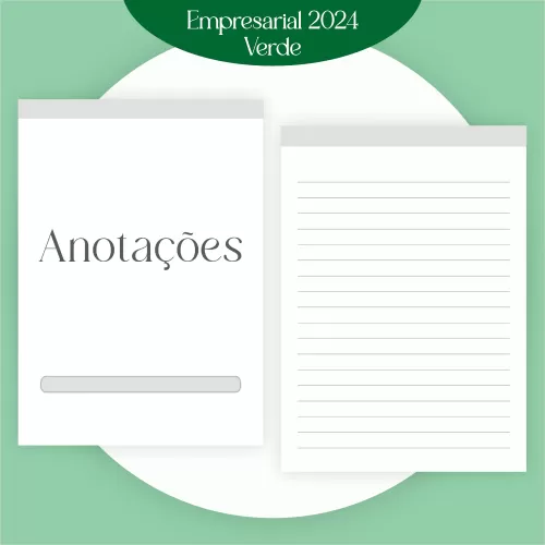 Combo Agendamento Empresarial – Verde 2024 – Pamella Vieira