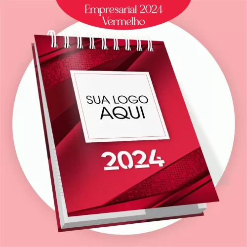 Combo Agendamento Empresarial – Vermelho 2024 – Pamella Vieira