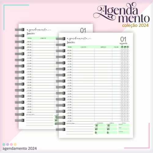 Combo Agendamentos 2024 – C/Hora e S/Hora – Lina Criativa