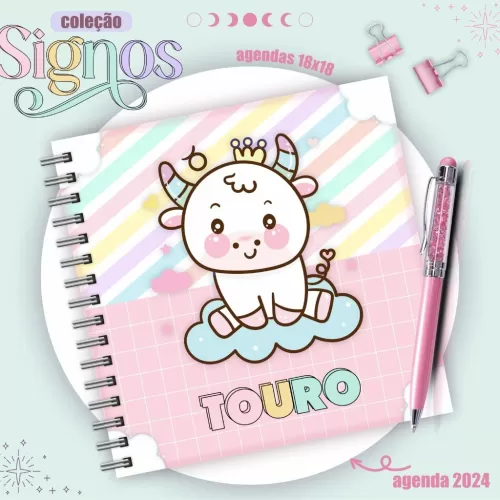 Combo Agendas 2024 – Signos 18×18 – Lina Criativa 