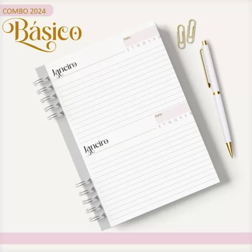 Combo Agendas – Básicos 2024 – Lina Criativa