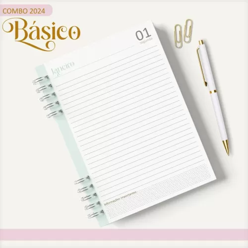 Combo Agendas – Básicos 2024 – Lina Criativa