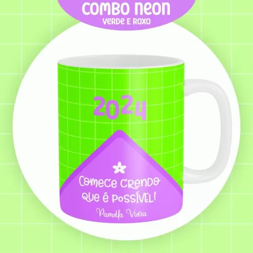 Combo Agendas Neon 2024 – 5 Modelos (Pamella Vieira)