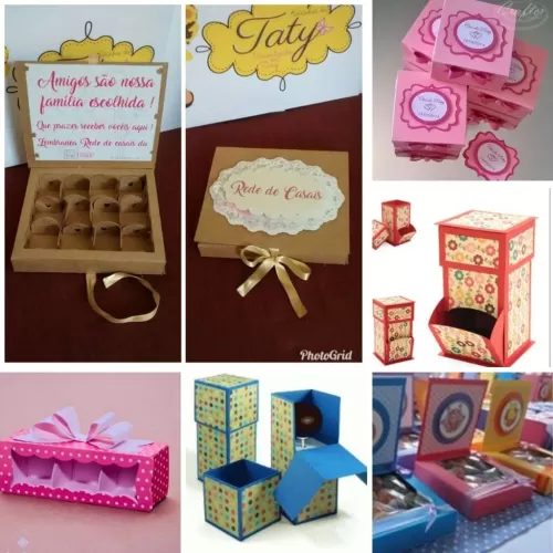 Combo Arquivos De Corte Caixa Para Doces Pacotão