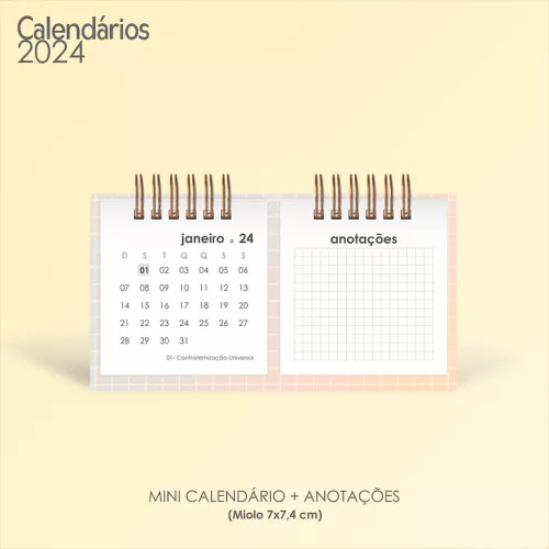 Combo– Calendários 2024 – Moldes da Lê