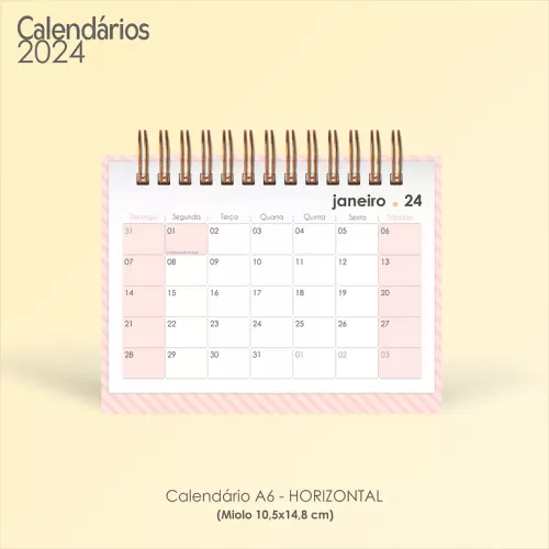 Combo– Calendários 2024 – Moldes da Lê