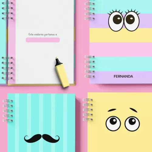 Combo Capas - Miolos Pautados Carinhas 2024