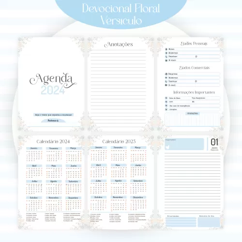 Combo Devocional Versículo Floral – Encadernação – Pamella Vieira