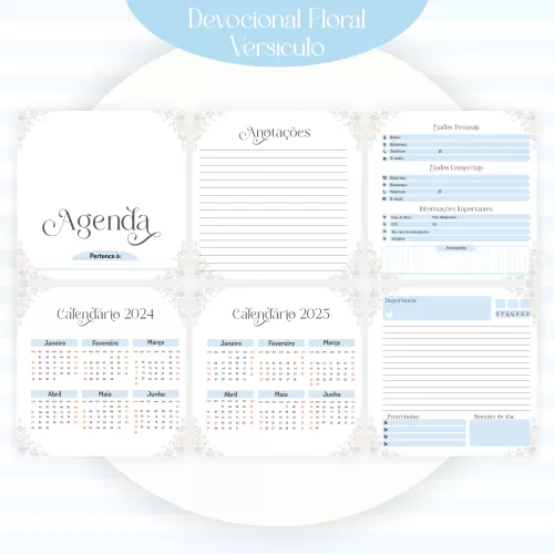 Combo Devocional Versículo Floral – Encadernação – Pamella Vieira