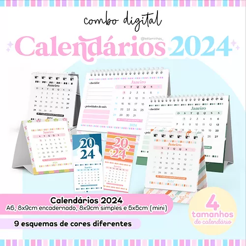 Combo Digital Calendários 2024 – Letterinhas