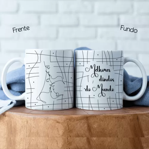 Combo Dindos em Linhas – Estampas Canecas (Lontrinhas)