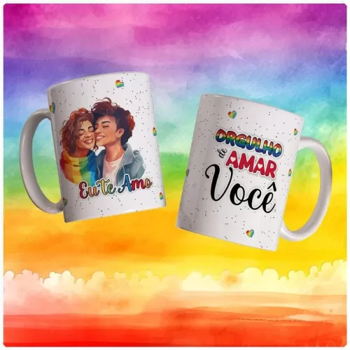Combo Estampas Canecas, Almofadas e Azulejos – LGBTQI+ e Floral – Namorados