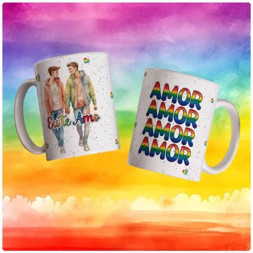 Combo Estampas Canecas, Almofadas e Azulejos – LGBTQI+ e Floral – Namorados