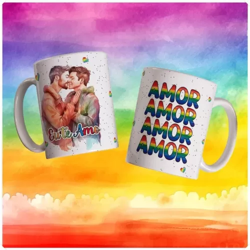 Combo Estampas Canecas, Almofadas e Azulejos – LGBTQI+ e Floral – Namorados