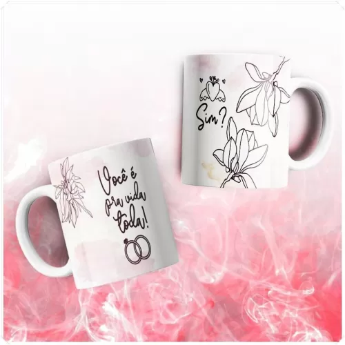 Combo Estampas Canecas, Almofadas e Azulejos – LGBTQI+ e Floral – Namorados