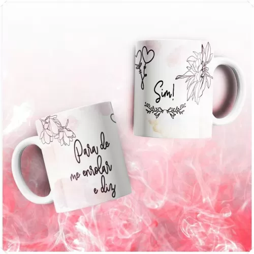 Combo Estampas Canecas, Almofadas e Azulejos – LGBTQI+ e Floral – Namorados