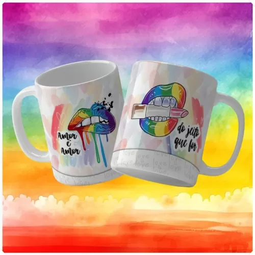 Combo Estampas Canecas, Almofadas e Azulejos – LGBTQI+ e Floral – Namorados