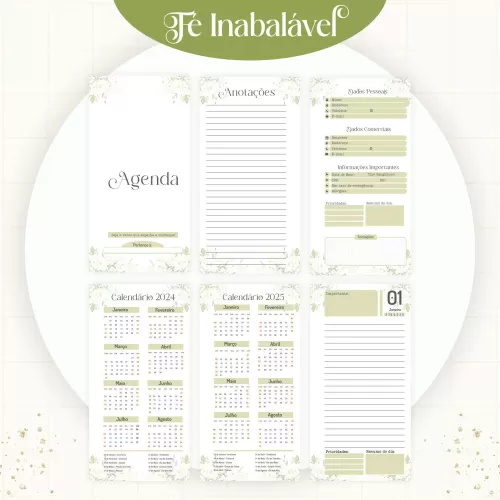 Combo Fé Inabalável 2024 – Encadernação – Pamella Vieira