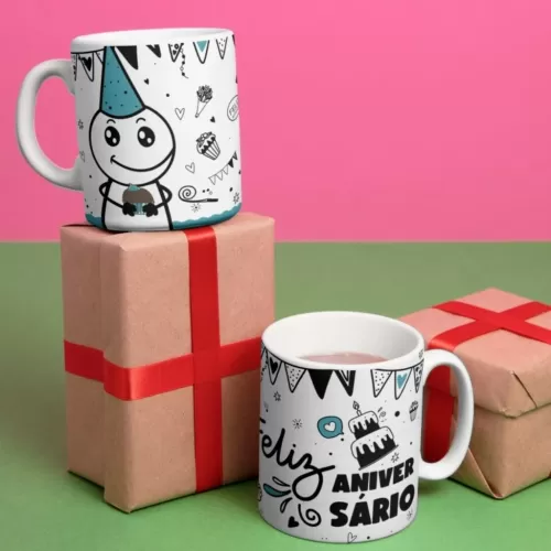 Combo Flork Aniversário – Canecas e Almofadas