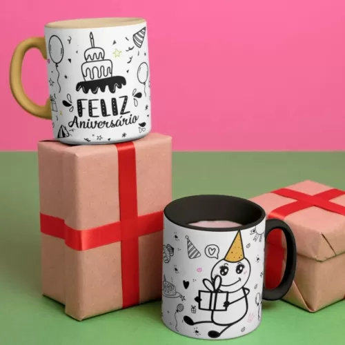 Combo Flork Aniversário – Canecas e Almofadas