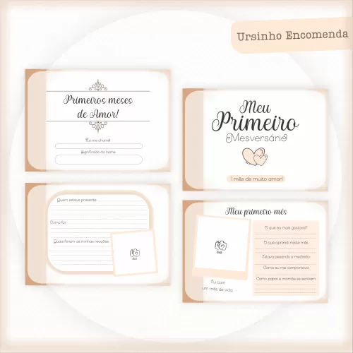 Combo Maternidade Ursinho Encomenda – Encadernação – Pamella Vieira