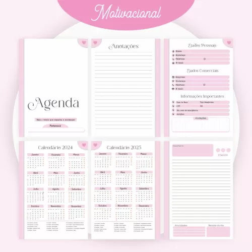 Combo Motivacional Feminino – Encadernação (Pamella Vieira)