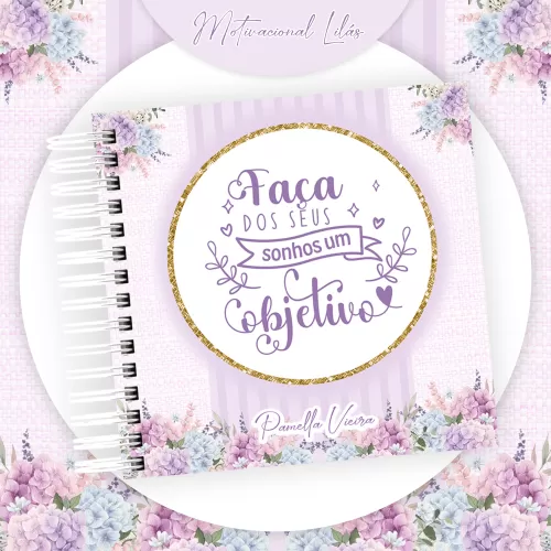 Combo Motivacional Lilás – Encadernação – Pamella Vieira