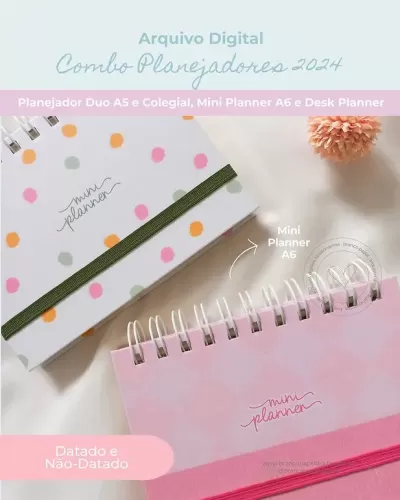 Combo Planejadores Datado e Não-Datado – Branco Papel