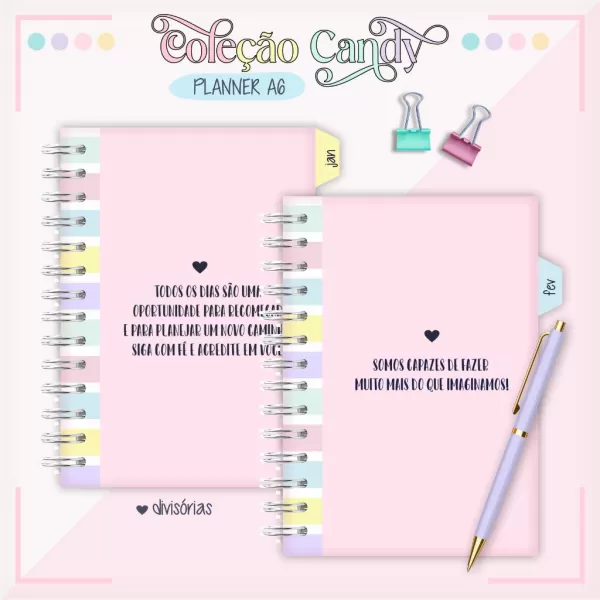 Combo Planner Candy – A6 2024 – Lina Criativa