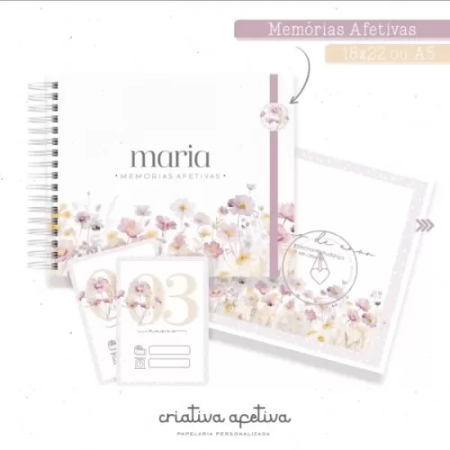 Combo de Arquivos Para Maternidade – Floral Maria – Criativa Afetiva