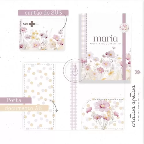 Combo de Arquivos Para Maternidade – Floral Maria – Criativa Afetiva