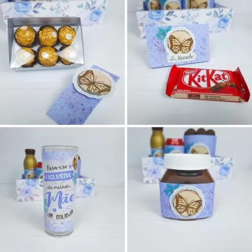 Dia das Mães – Cesta de Doces Azul – Arq. Corte Studio e PDf