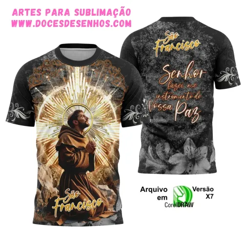 Estampa Camisa Religiosa São Francisco 2025 – Arte Digital