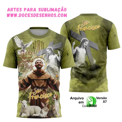 Estampa Camisa Religiosa São Francisco 2025 – Arte Digital