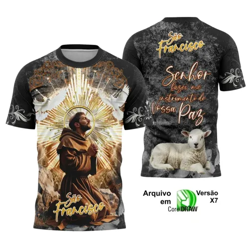 Estampa Camisa Religiosa São Francisco 2025 – Arte Digital